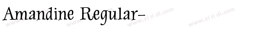 Amandine Regular字体转换